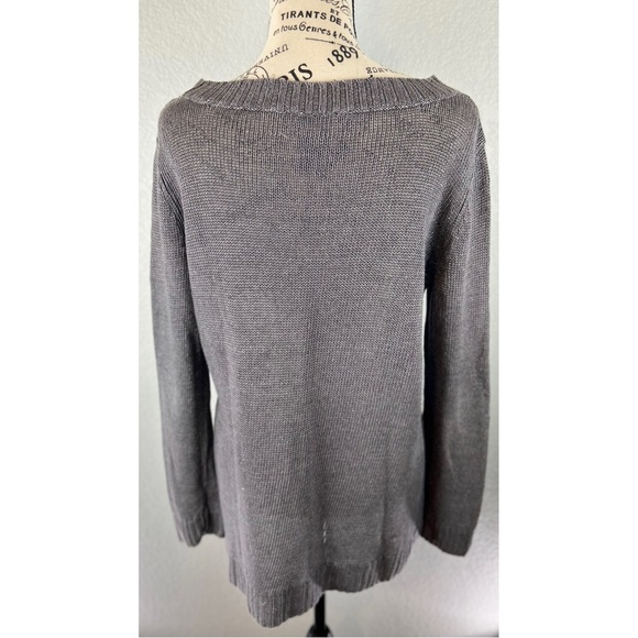Talbot Grey Linen Knit Boatneck Sweater, size Medium - Picture 7 of 8